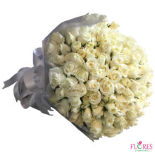 Bouquet 200 rosas blancas