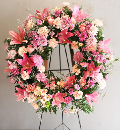Tripie floral rosa