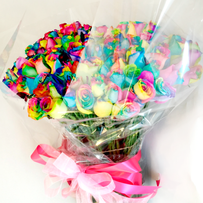 Bouquet 200 rosas arcoiris