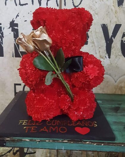 Oso de 30 cm de margaritas