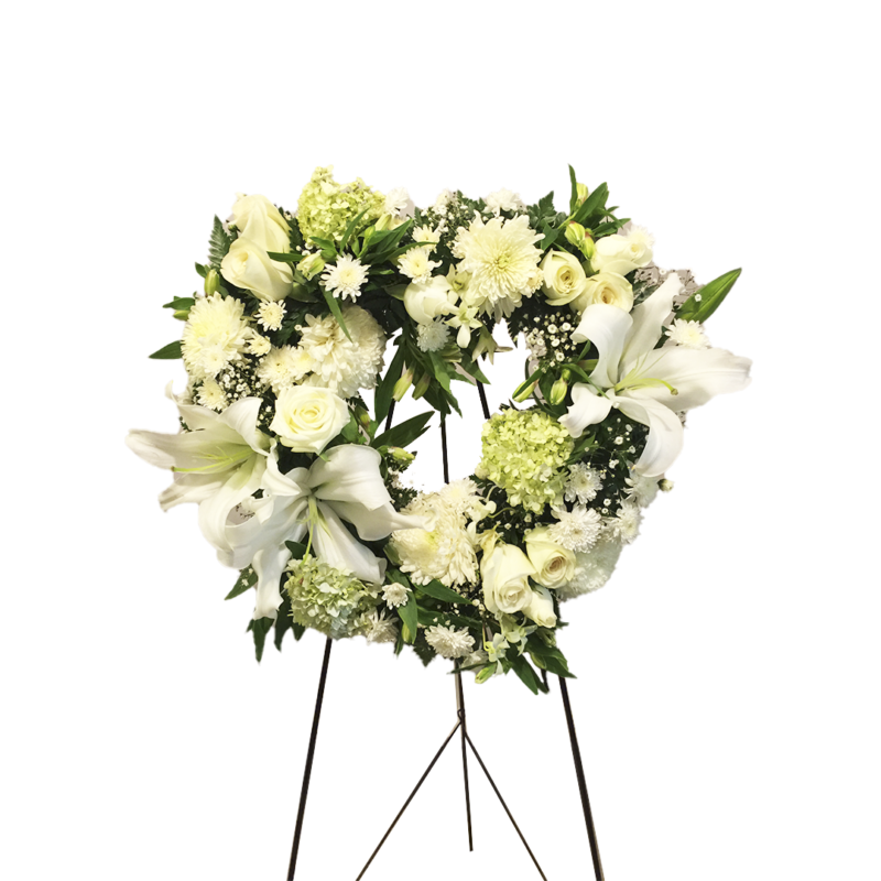 Tripié corazón de condolencias